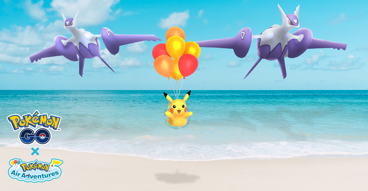 Aventures aériennes sur Pokémon Go, l'événement avec Méga-Latias, Méga-Latios et Pikachu ballon